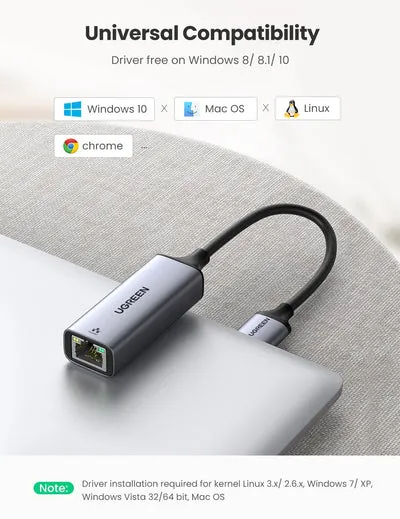UGREEN UG-20256 CR111 USB3.0 A To Gigabit Ethernet LAN Adapter - Image 5