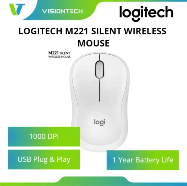 Logitech M221 Silent Wireless USB Mouse - Image 2