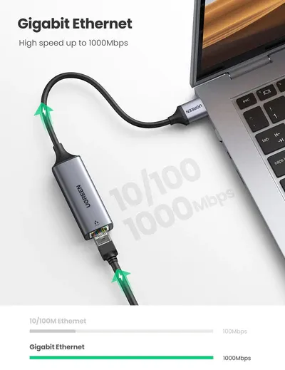 UGREEN UG-20256 CR111 USB3.0 A To Gigabit Ethernet LAN Adapter - Image 2