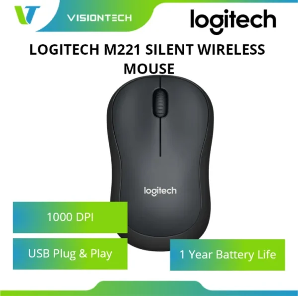 Logitech M221 Silent Wireless USB Mouse